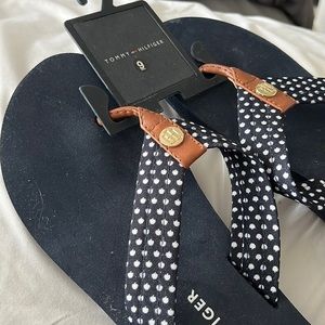 Tommy Hilfiger Navy Blue Women’s Flip Flops, brand new with tags, size 9